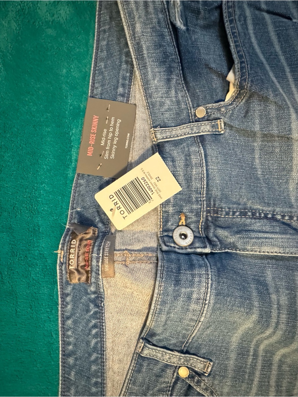 torrid Light Blue Mid-Rise Skinny Jeans